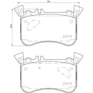 Brake Pads, Brembo Front Brake Pads (Full set for Front Axle)   P50121, Brembo
