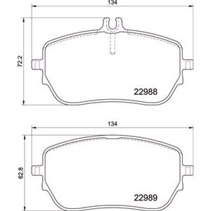 Brake Pads, Brembo Front Brake Pads (Full set for Front Axle)   P50146, Brembo