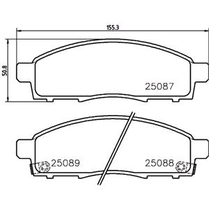 Brake Pads, Brembo Front Brake Pads (Full set for Front Axle)   P54055, Brembo