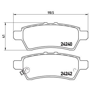 Brake Pads, Brembo Rear Brake Pads (Full set for Rear Axle)   P56060, Brembo