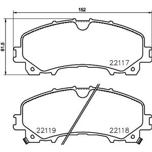 Brake Pads, Brembo Front Brake Pads (Full set for Front Axle)   P56106, Brembo