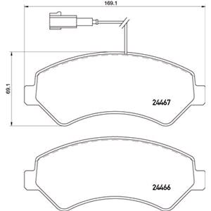 Brake Pads, Brembo Front Brake Pads (Full set for Front Axle)   P61118, Brembo