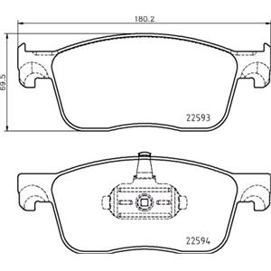 Brake Pads, Brembo Front Brake Pads (Full set for Front Axle)   P61134, Brembo