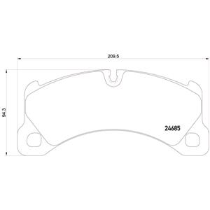 Brake Pads, Brembo Front Brake Pads (Full set for Front Axle)   P65026, Brembo
