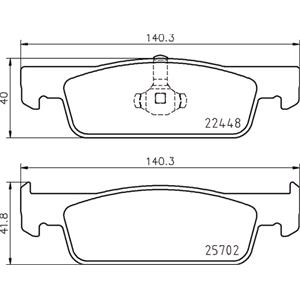 Brake Pads, Brembo Front Brake Pads (Full set for Front Axle)   P68069, Brembo
