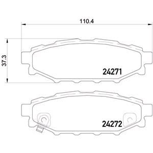Brake Pads, Brembo Rear Brake Pads (Full set for Rear Axle)   P78020, Brembo
