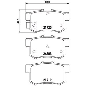 Brake Pads, Brembo Rear Brake Pads (Full set for Rear Axle)   P79027, Brembo