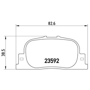 Brake Pads, Brembo Rear Brake Pads (Full set for Rear Axle)   P83063, Brembo