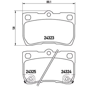 Brake Pads, Brembo Rear Brake Pads (Full set for Rear Axle)   P83073, Brembo