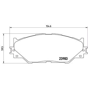 Brake Pads, Brembo Front Brake Pads (Full set for Front Axle)   P83074, Brembo
