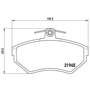 Brake Pads, Brembo Front Brake Pads (Full set for Front Axle)   P85032, Brembo