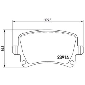 Brake Pads, Brembo Rear Brake Pads (Full set for Rear Axle), Brembo