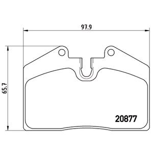 Brake Pads, Brembo Rear Brake Pads (Full set for Rear Axle)   P85094, Brembo