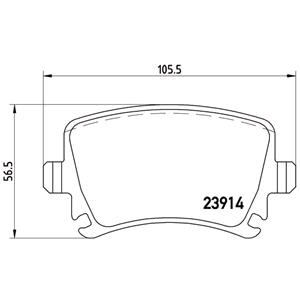 Brake Pads, Brembo Rear Brake Pads (Full set for Rear Axle)   P85095, Brembo