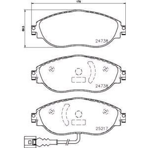 Brake Pads, Brembo Front Brake Pads (Full set for Front Axle)   P85144, Brembo