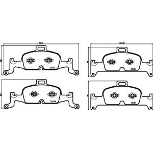 Brake Pads, Brembo Front Brake Pads (Full set for Front Axle)   P85164, Brembo