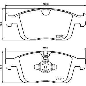 Brake Pads, Brembo Front Brake Pads (Full set for Front Axle)   P86026, Brembo