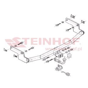 Tow Bars And Hitches, Steinhof Towbar (fixed with 2 bolts) for Peugeot 206 Hatchback, 1998 2003, Steinhof