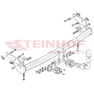 Tow Bars And Hitches, Steinhof Automatic Detachable Towbar (horizontal system) for Peugeot 207,  2006 to 2012, Steinhof