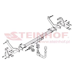 Tow Bars And Hitches, Steinhof Automatic Detachable Towbar (vertical system) for Peugeot 508, 2010 2014, Steinhof