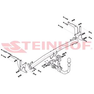 Tow Bars And Hitches, Steinhof Automatic Detachable Towbar (vertical system) for Peugeot 308 II, 2013 Onwards, Steinhof