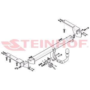 Tow Bars And Hitches, Steinhof Towbar (fixed with 2 bolts) for Peugeot 308 CC, 2009 2015, Steinhof