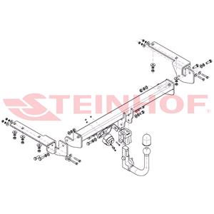 Tow Bars And Hitches, Steinhof Automatic Detachable Towbar (vertical system) for Peugeot 308 CC, 2009 2015, Steinhof