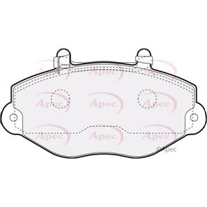 Brake Pads, APEC Front Brake Pads (Full set for Front Axle)   PAD1106 (PAD1106), APEC