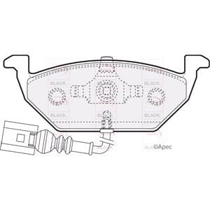 Brake Pads, APEC BLACK Front Brake Pads (Full set for Front Axle)   PAD1109B, APEC