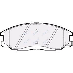 Brake Pads, APEC Front Brake Pads (Full set for Front Axle)   PAD1163, APEC