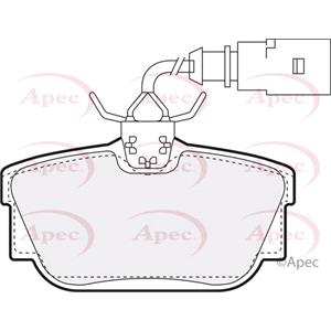 Brake Pads, APEC Rear Brake Pads (Full set for Rear Axle)   PAD1215, APEC