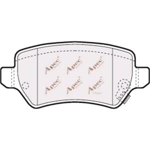 Brake Pads, APEC Rear Brake Pads (Full set for Rear Axle)   PAD1286, APEC