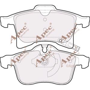Brake Pads, APEC Front Brake Pads (Full set for Front Axle)   PAD1348, APEC