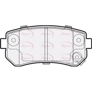 Brake Pads, APEC Rear Brake Pads (Full set for Rear Axle)   PAD1487, APEC