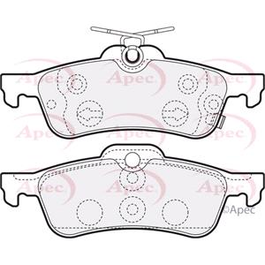 Brake Pads, APEC braking Rear Brake Pads (Full set for Rear Axle), APEC