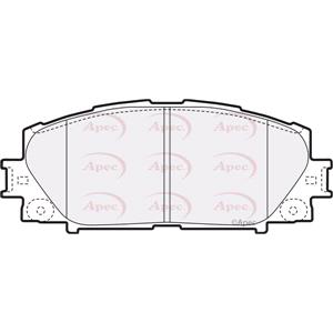 Brake Pads, APEC braking Front Brake Pads (Full set for Front Axle), APEC