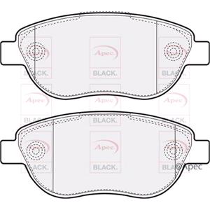 Brake Pads, APEC BLACK Front Brake Pads (Full set for Front Axle)   PAD1630B, APEC