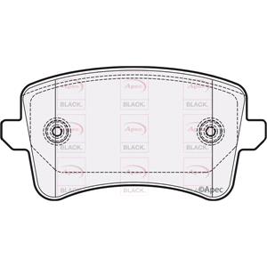 Brake Pads, APEC BLACK Rear Brake Pads (Full set for Rear Axle), APEC