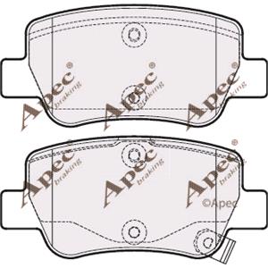 Brake Pads, APEC Rear Brake Pads (Full set for Rear Axle)   PAD1723, APEC