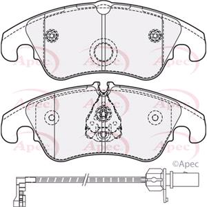 Brake Pads, APEC braking Front Brake Pads (Full set for Front Axle), APEC