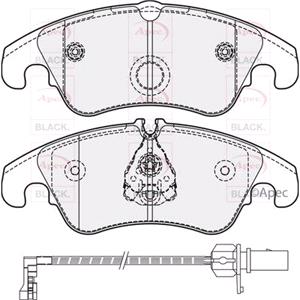 Brake Pads, APEC braking Front Brake Pads (Full set for Front Axle), APEC