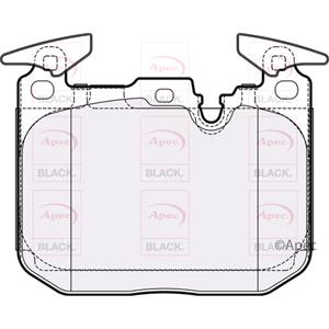 Brake Pads, APEC BLACK Front Brake Pads (Full set for Front Axle)   PAD2170B, APEC