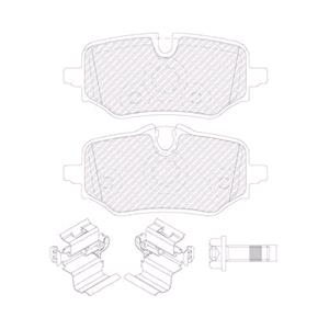 Brake Pads, APEC Rear Brake Pads (Full set for Rear Axle)   PAD2650, APEC