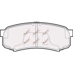 Brake Pads, APEC Rear Brake Pads (Full set for Rear Axle)   PAD822, APEC