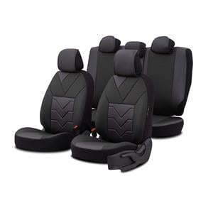Seat Covers, Pangea Artificial Leather Car Seat Covers   Black For Nissan ALMERA Mk II Saloon 2000 2006, Otom