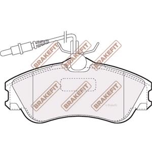 Brake Pads, BrakeFit (APEC Blue) Front Brake Pads (Full set for Front Axle)   PD3032, BrakeFit