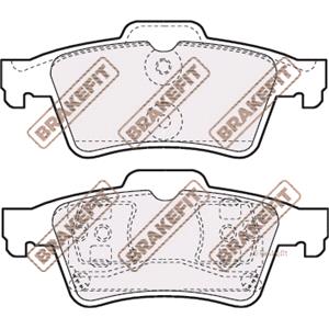 Brake Pads, BrakeFit (APEC Blue) Rear Brake Pads (Full set for Rear Axle)   PD3062, BrakeFit