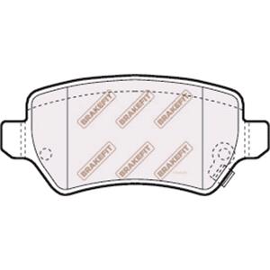 Brake Pads, BrakeFit (APEC Blue) Rear Brake Pads (Full set for Rear Axle)   PD3070, BrakeFit