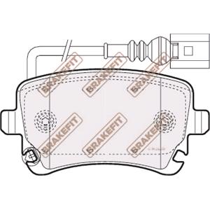 Brake Pads, BrakeFit (APEC Blue) Rear Brake Pads (Full set for Rear Axle)   PD3120, BrakeFit