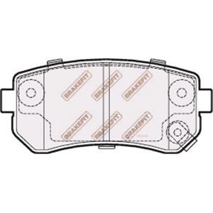 Brake Pads, BrakeFit (APEC Blue) Rear Brake Pads (Full set for Rear Axle)   PD3206, BrakeFit